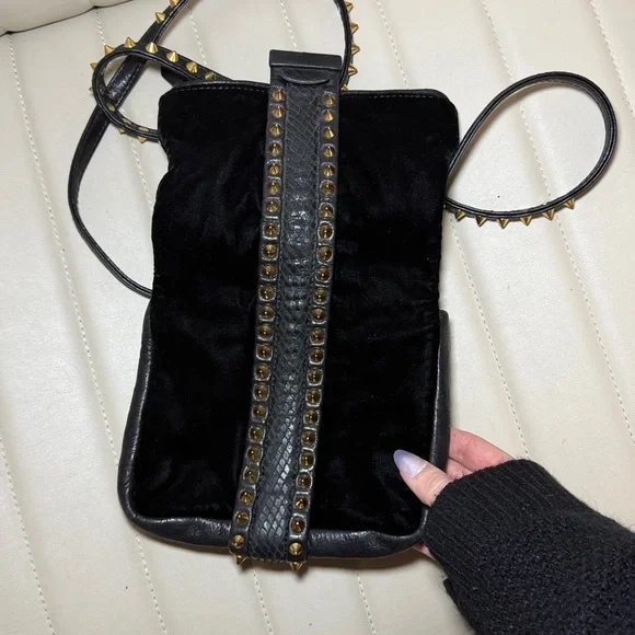3.1 Phillip Lim black velvet crossbody bag